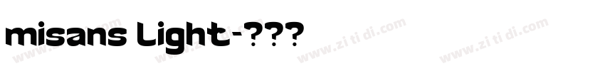 misans light字体转换